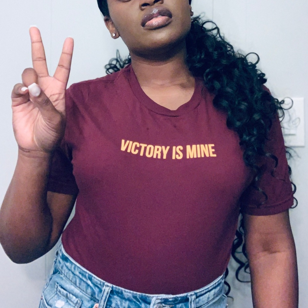 Maroon/Yellow Slogan Tee!!!